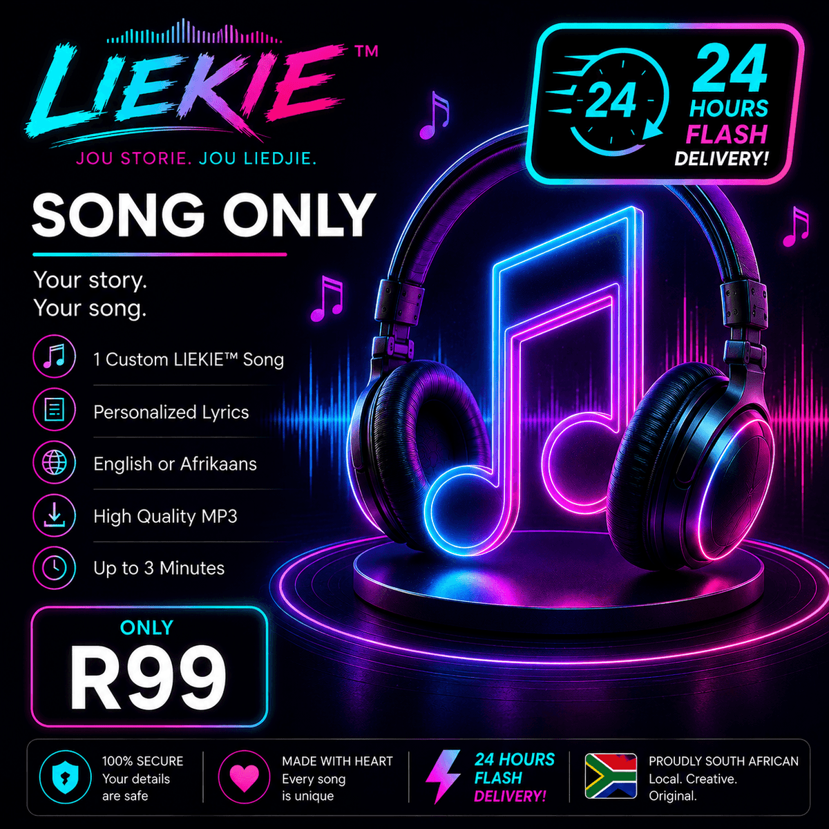 LIEKIE™ Personalised Song - Song Only