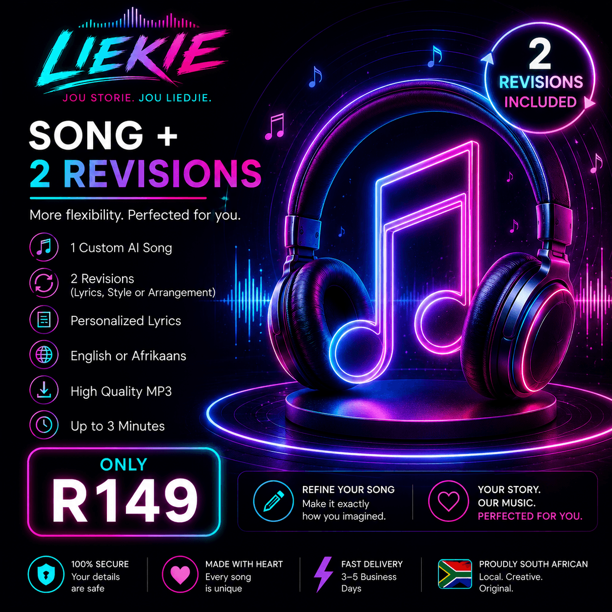 Personalized AI Song - Song + 2 Revisions